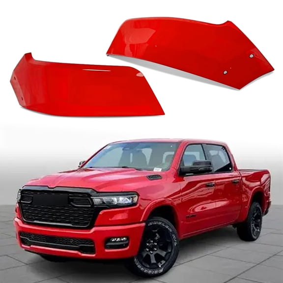 Fits Dodge RAM 1500 2025-2026 Flame Red Front Bumper Upper Side Cover Replacement