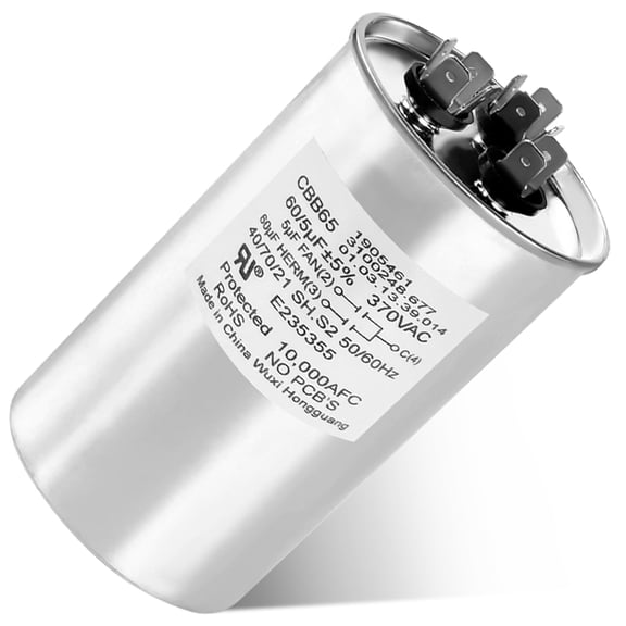 Fits for Dometic 3312195.000 Air Conditioner RV AC Motor Capacitor 60/5 MFD, Heavy Duty Air Conditioner Capacitor Replacement, Compatible with Dometic 3312195000 RV Air Conditioner Models