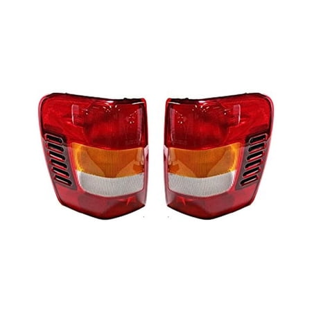 Fits For 02-04 Jeep Grand Cherokee Left & Right Set Tail Lamp Assembles From 11/01 w/Circuit Board