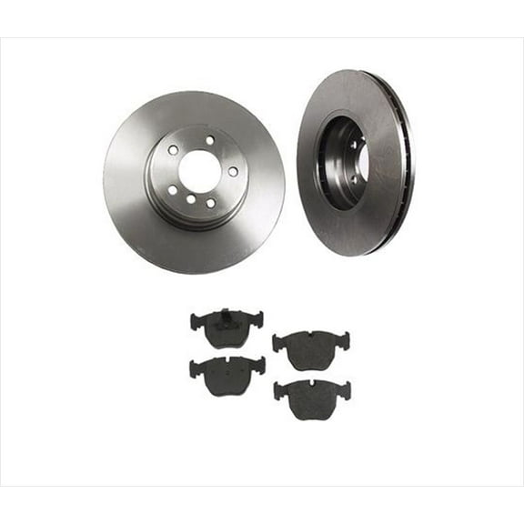 Fits For 03-05 Land Rover Range Rover (2) Front Brake Rotors & Ceramic Pads