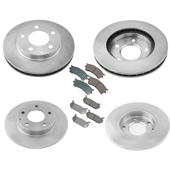 Fits For 1993-1997 Ford Probe GT With 4 W Disc Brake Disc Rotors Ceramic Pads 6p