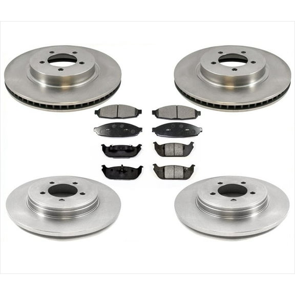 Fits For 2003-05 Lincoln Aviator Front & Rear Brake Rotors & Pads 6Pc