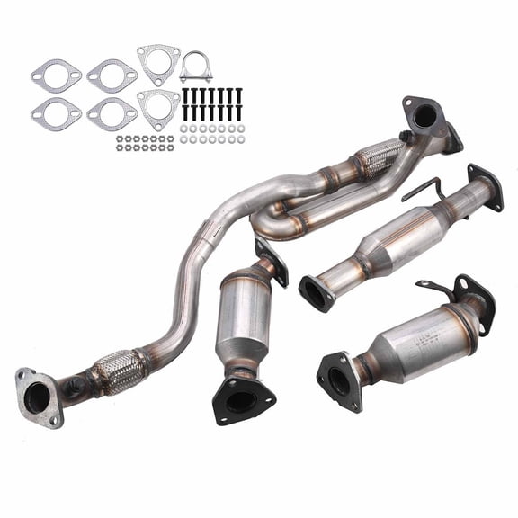 Fits For 2009-2017 GMC Acadia 3.6L All Three Catalytic Converters Flex Pipe EPA