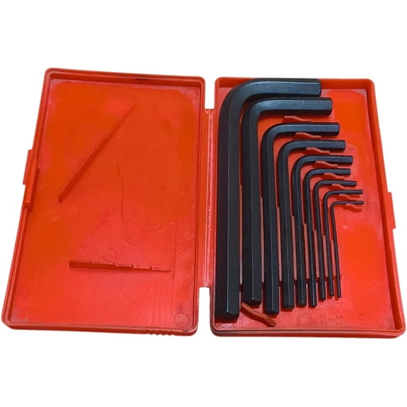 Allen Key Hex Set Of 9 Pcs  Fits and  Compatible Jcb  (Size 1.5, 2, 2.5, 3, 4, 5, 6, 8,10 Mm)