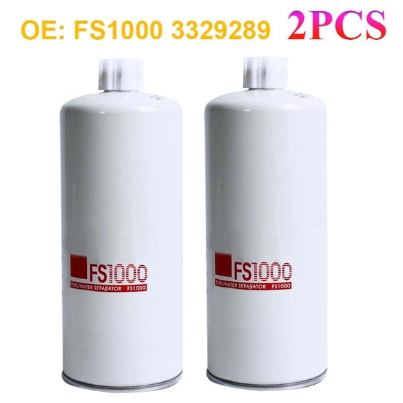 Fits For Cummins FS1000, Diesel Fuel Water Separator (Pack of 2)