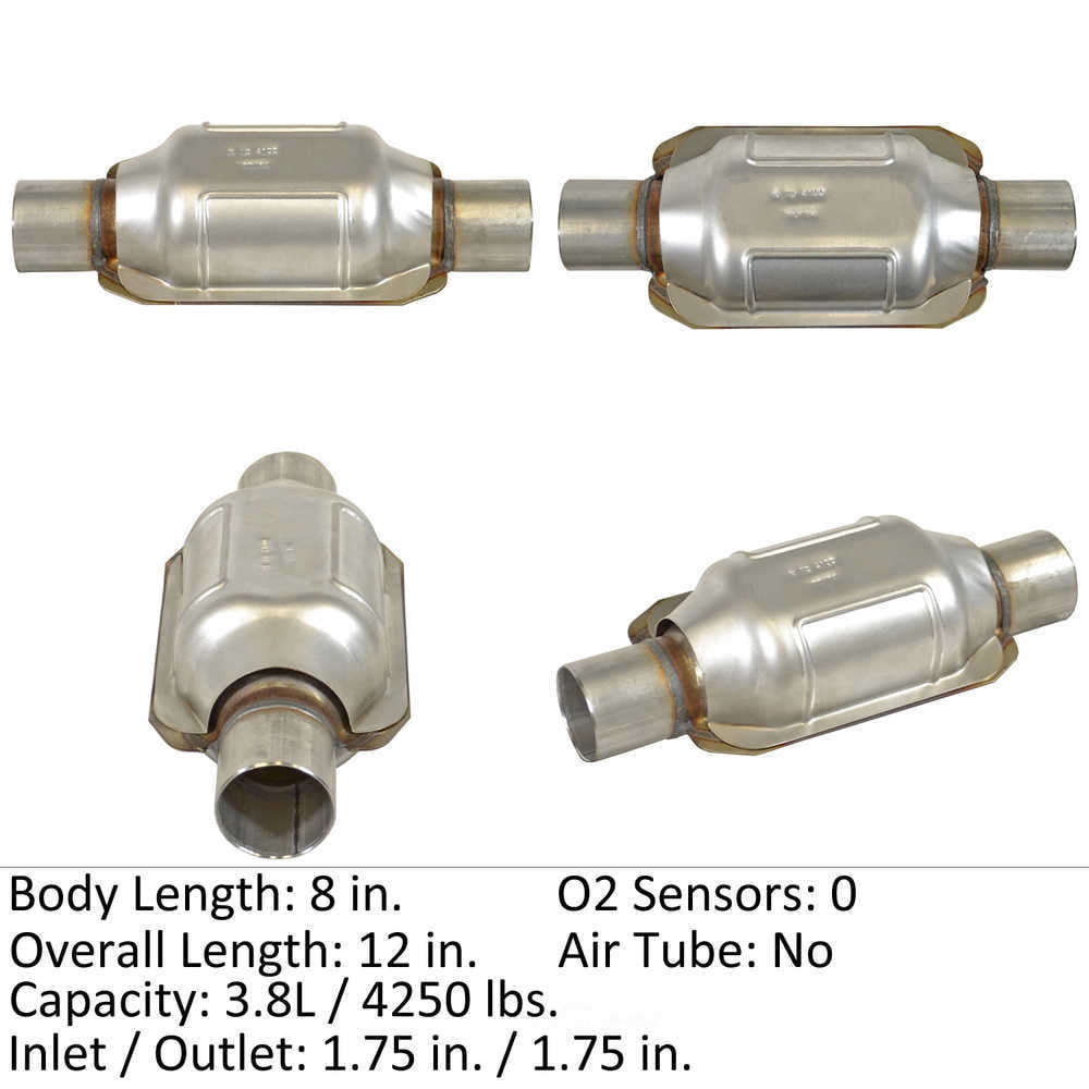 Fits/For Eastern Catalytic Catalytic Converter Universal P/N:70246 Fits select: 1975-1980 DODGE VAN, 1990-1993 SUBARU LOYALE
