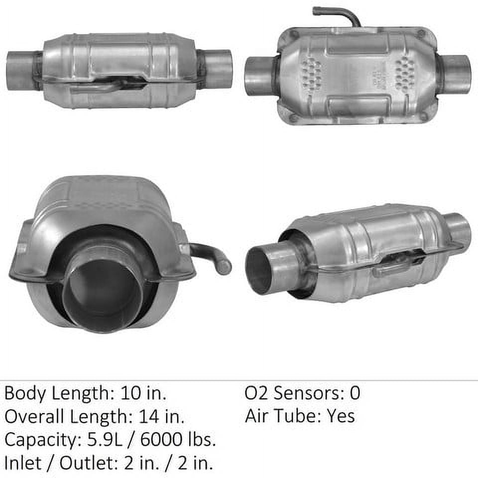 Fits/For Eastern Catalytic Catalytic Converter Universal P/N:70419 Fits select: 1984-1986 FORD F150, 1989-1991 JEEP WRANGLER / YJ