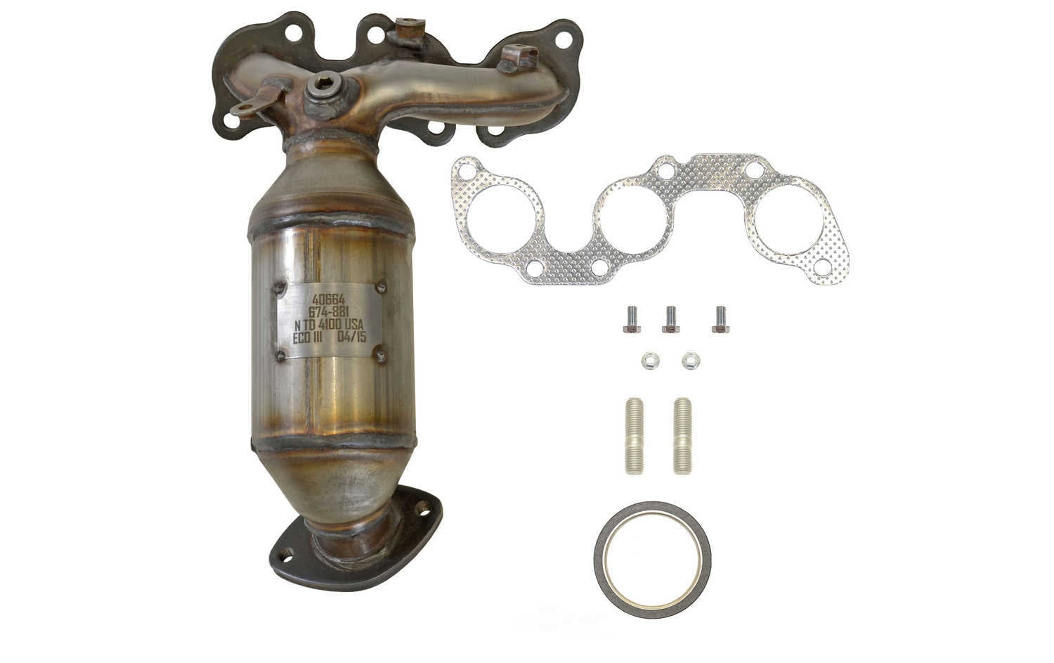 Fits/For Eastern Catalytic Exhaust Manifold With Integrated Catalytic Converter Fits select: 2005 TOYOTA CAMRY LE/XLE/SE, 2004-2006 LEXUS ES