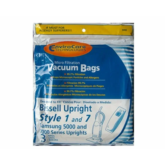 Fits For Envirocare Style 1 & 7 Bags (3Pk) Fits Powerglide, Powerforce, Ect.
