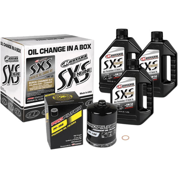 MAXIMA RACING OIL SXS Synthetic Oil Change Kit - Polaris - 5W-50 90-189013