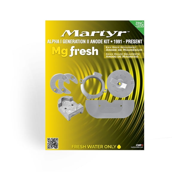 Martyr CMALPHAKITM Anode Kit Use Only In Fresh Water Magnesium With Six Anodes