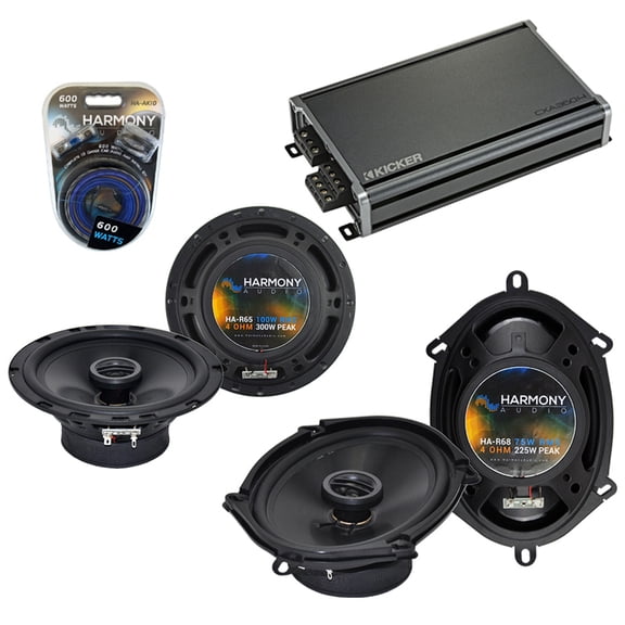 Fits Ford Bronco II 1989-1990 OEM Speaker Upgrade Harmony R65 R68 & CXA360.4 Amp