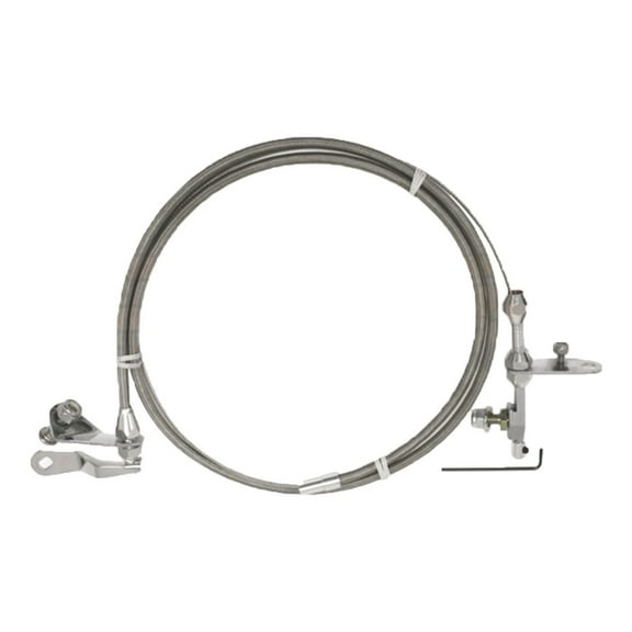 Fits Ford C-6 C6 Transmission Kickdown Cable Kit Braided Stainless Steel
