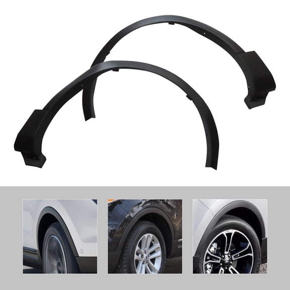 Fits Ford Explorer Black 2011 2012 2013 2014 2015 Set of 2 Front Left & Right Side Fender Flare Black