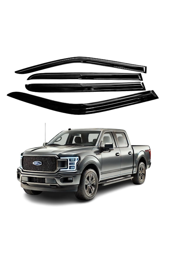 Fits Ford F-150 21-23 Acrylic Window Visor Sun Rain Deflector Guard
