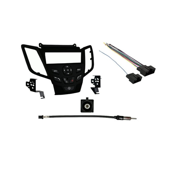 Fits Ford Fiesta 2011 w/o Sync SDIN Harness Radio Install Kit - Black Dash