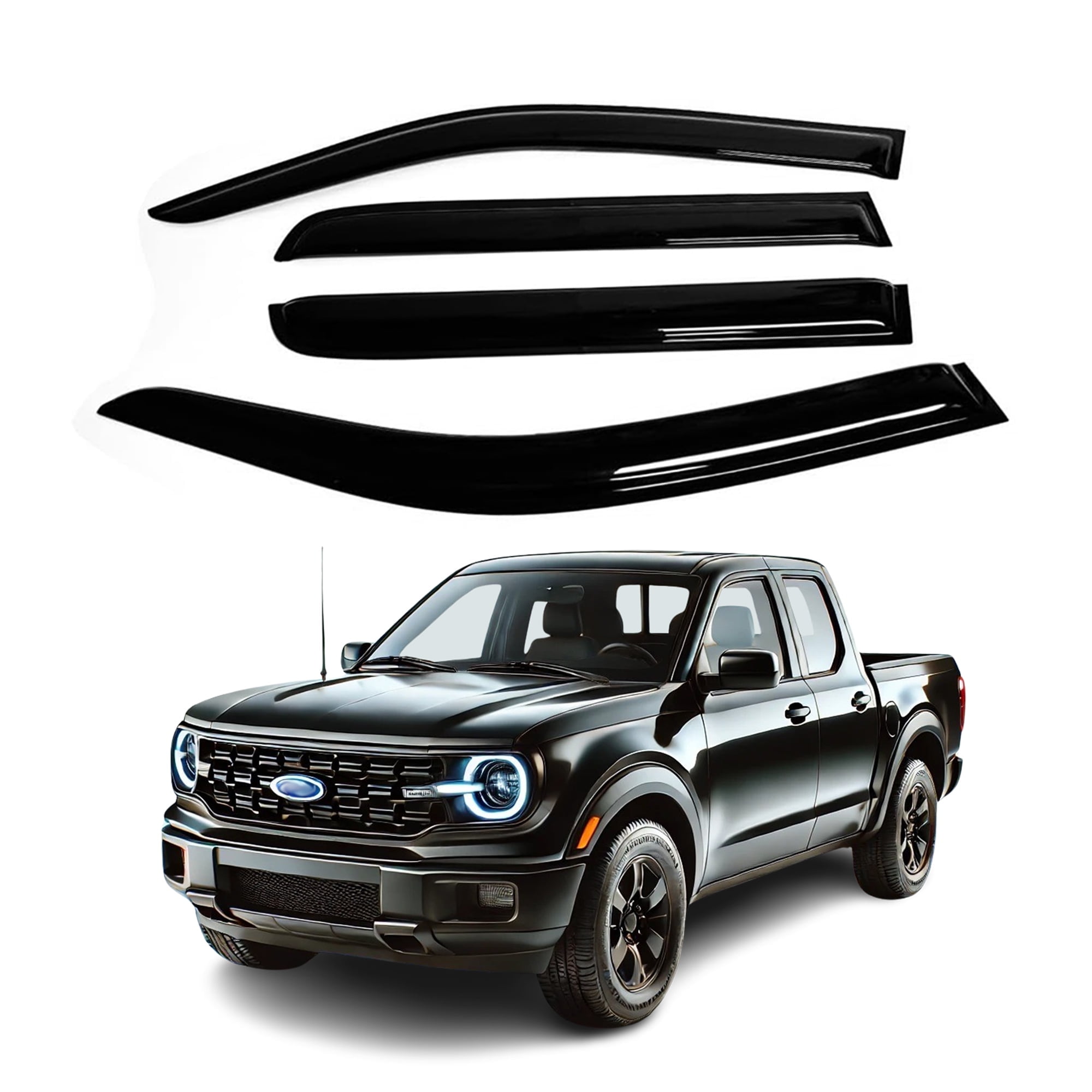 Fits Ford Maverick 2022+ Acrylic Window Visor Sun Rain Deflector Guard