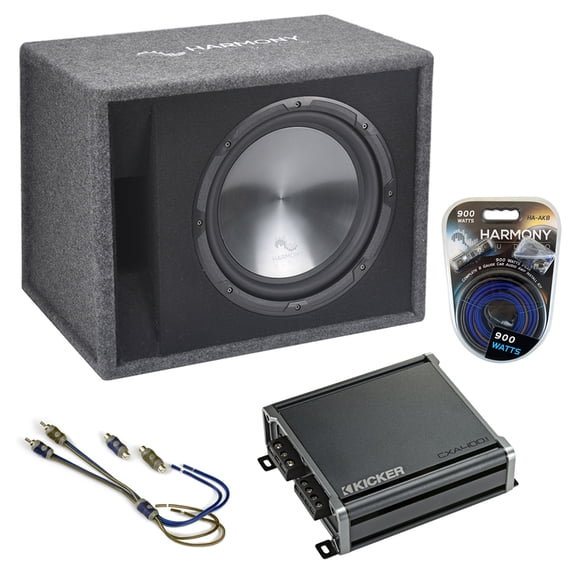 Fits Honda CR-V 97-18 Harmony Single 12" Loaded Sub Box Enclosure & CXA400.1 Amp
