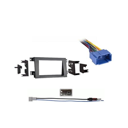 Fits Honda Ridgeline 2009-2014 Gray Metra Double DIN Dash Kit with Harmony Radio Harness