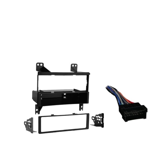 Fits Hyundai Elantra 07-08 w/ Radio Delete Plate Metra Single DIN Dash Kit with Harmony Radio Harness