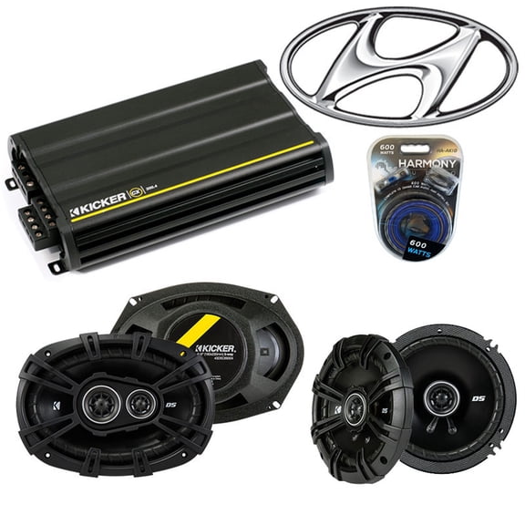 Fits Hyundai Entourage 2007-2008 Speaker Upgrade Kicker DS Series & CX300.4 Amp - Factory Certified