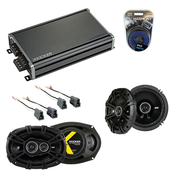 Fits Hyundai Tiburon 1997-2001 Speaker Upgrade Kicker DSC65 DSC693 & CX300.4 Amp - Factory Certified