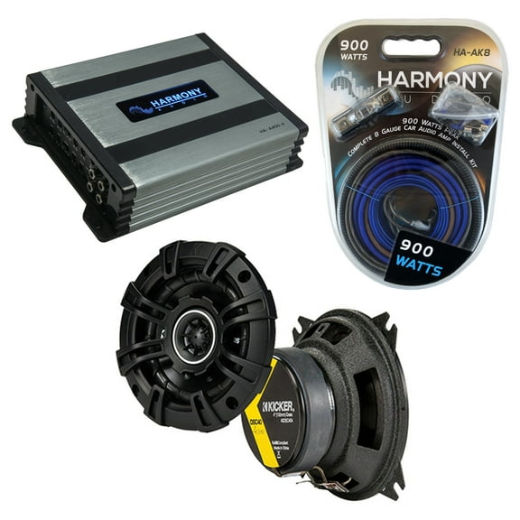 Fits Isuzu Truck 1986-1987 Speaker Replacement Kicker DSC4 & HA-A400.4 Amplifier