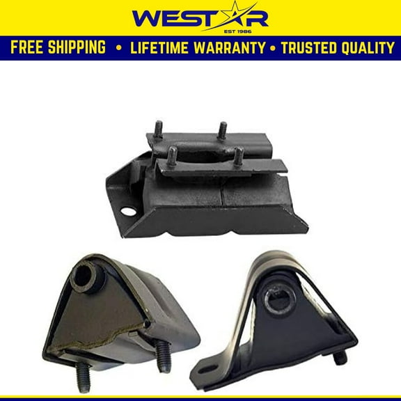Fits Jeep 1986-1990 Comanche/1984-1987 Wagoneer 2.5L AUTO Motor+Trans Mount : A2569, A2571, A2625