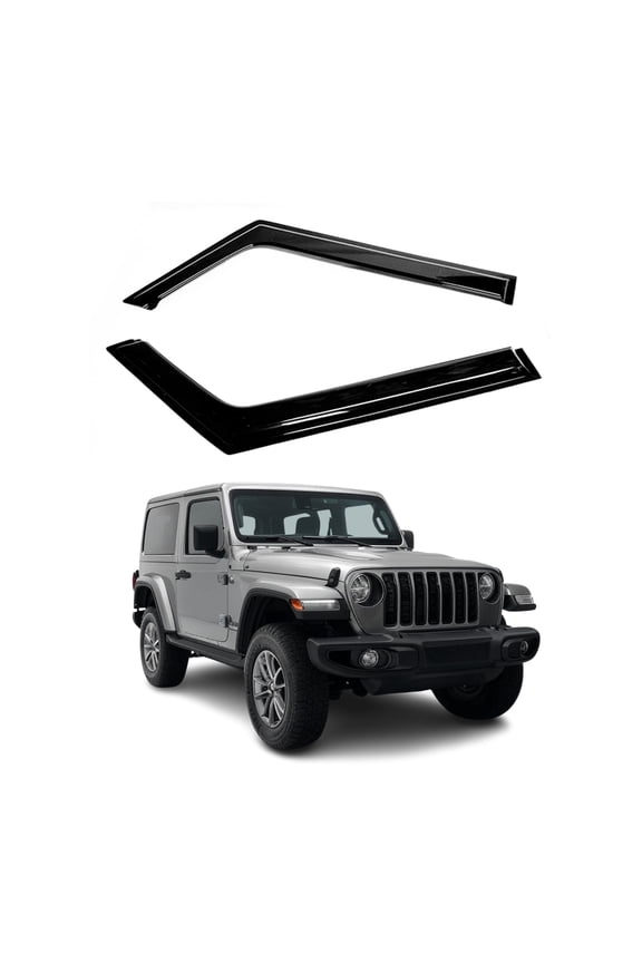 Fits Jeep Wrangler 18-23 Acrylic Window Visor Sun Rain Deflector Guard