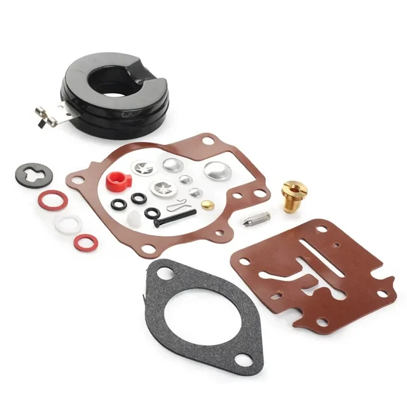 Fits Johnson Evinrude 18HP-75HP Outboard Motors 1969-Newer Carburetor Rebuild Repair Kit with Float Gaskets O-rings Replacement