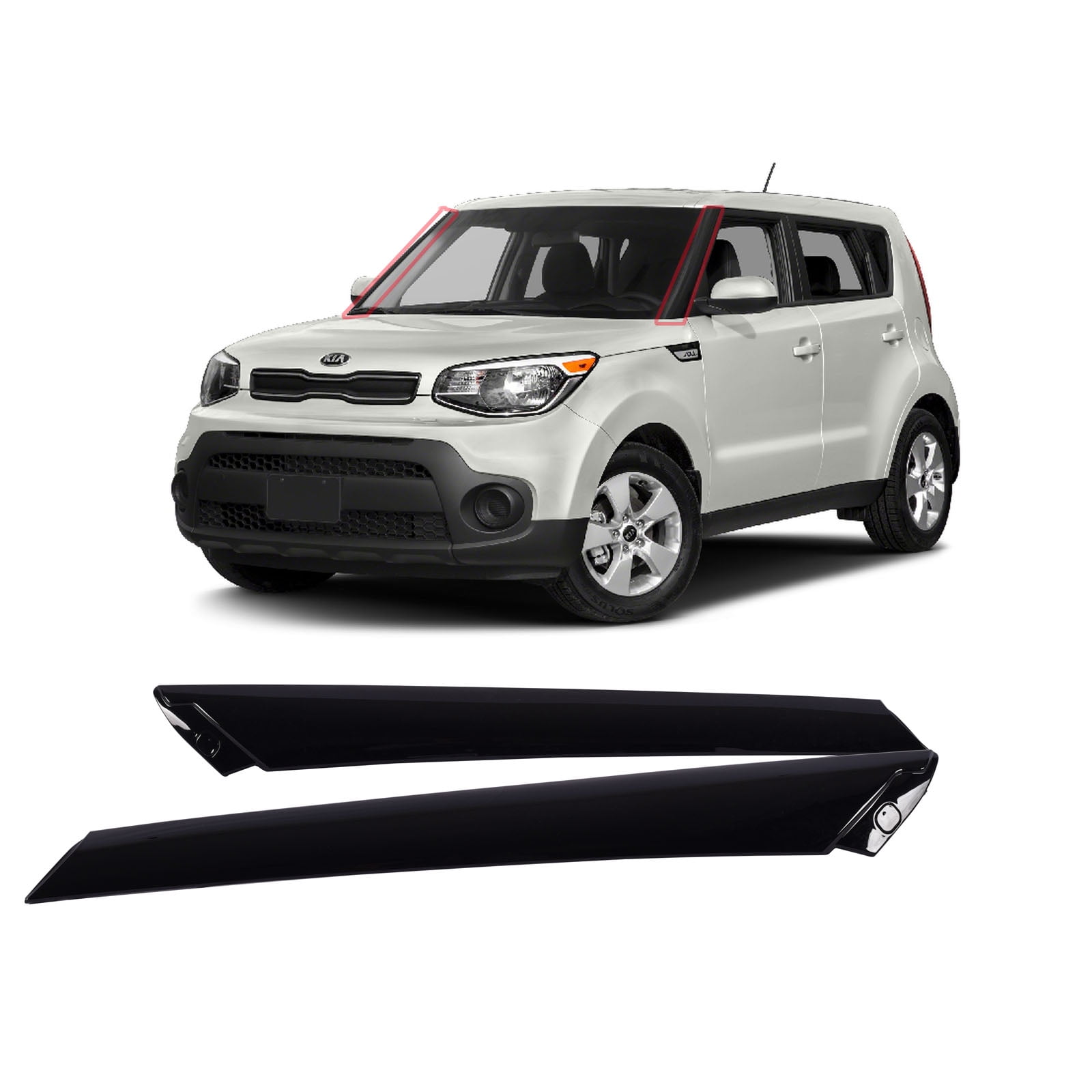2012 kia soul exterior windshield pillar trim deals