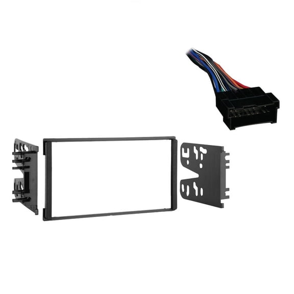 Fits Kia Spectra 2004.5 Base/LS Models Metra Double DIN Dash Kit with Harmony Radio Harness
