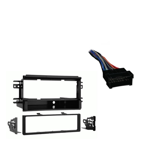 Fits Kia Spectra 2004.5 LX/EX Models Metra Single DDIN Dash Kit with Harmony Radio Harness