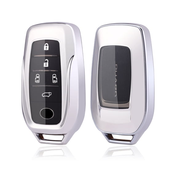 Fits LandCruiser car key Pack Venza/RAV4 shell Elfawell Case, silver color