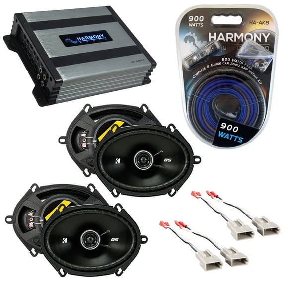 Fits Lincoln Mark VIII 93-95 Speaker Replacement Kicker (2) DSC68 HA-A400.4 Amp