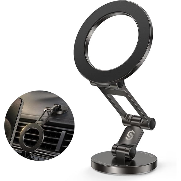 Fits MagSafe Car Mount for Dash&Tesla Screen[-Metal] Magnetic Phone Holder, [Flexible Three-axis]360 Rotation Strong Magnets Holder iPhone 17 16 15 14 Pro Max