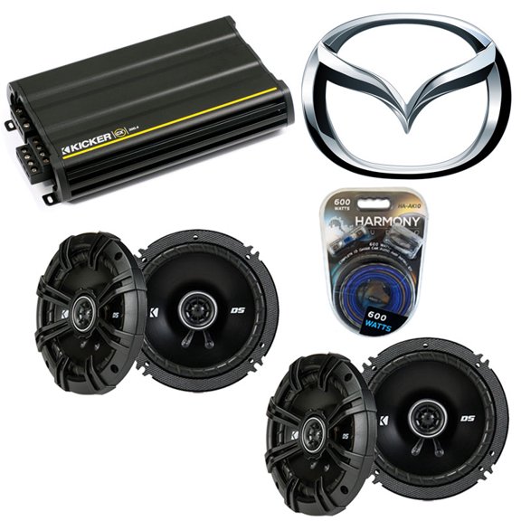 Fits Mazda MPV Van 1996-1999 Speaker Replacement Kicker (2) DSC65 & CX300.4 Amp - Factory Certified