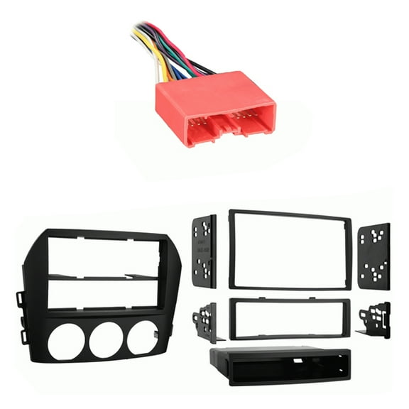 Fits Mazda Miata MX-5 06-08 Multi DIN Stereo Harness Radio Install Dash Kit