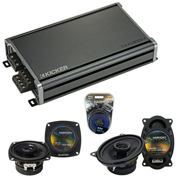 Fits Mercedes 560 Series 86-93 OEM Speaker Upgrade Harmony R4 R46 & CXA360.4 Amp