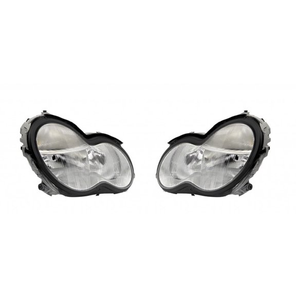For Mercedes-Benz C320 Headlight 2002 03 04 05 06 2007 Pair Driver and Passenger Side HID Type For MB2502149