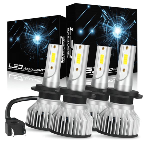 Fits Mercedes-Benz GL63 AMG 2013-2016 LED Headlight Bulbs High Low Beam Set 4 LED Light Bulbs