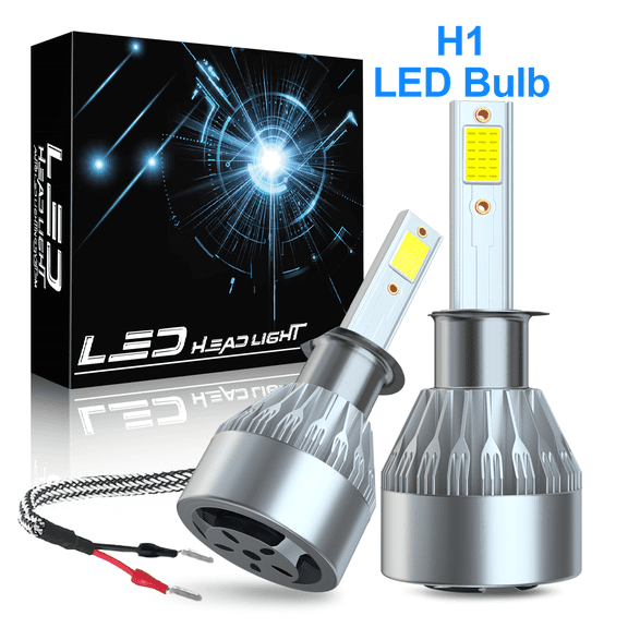 Fits Mercedes-Benz ML 1998-2001 LED Headlight Bulbs H1 High Beam Lamp 6500K White 2pcs