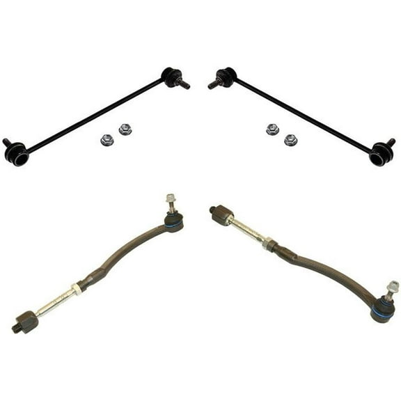 Fits Mini Cooper 2002-2007 Steering Tie Rod Assembly & Sway Bar Links 4Pc Kit