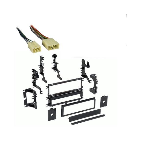 Fits Mitsubishi Eclipse 1995-2005 Metra Single DIN Dash Kit with Harmony Radio Harness