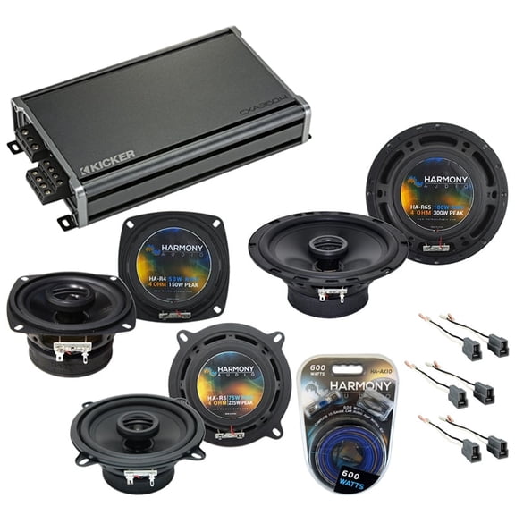 Fits Mitsubishi Mirage 93-96 Speaker Upgrade Harmony R4 R5 R65 & CXA360.4 Amp