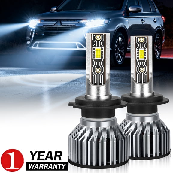 Fits Mitsubishi Outlander PHEV 2018-2022 LED Headlight Set, Super Bright, Low Beam, Plug & Play, 2-Pack
