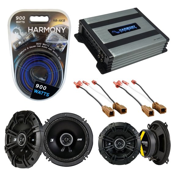 Fits Nissan Frontier 1998-2004 Speaker Upgrade Kicker DSC65 DSC5 & HA-A400.4 Amp