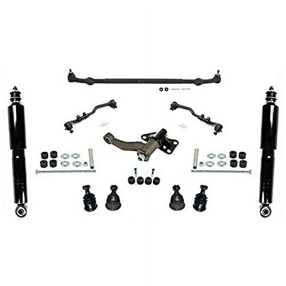 Fits Nissan Frontier 98-04 4 Cly Rear Wheel Drive Ball Joints Tie Rods Idle arm Center Link Shocks 13 Pcs