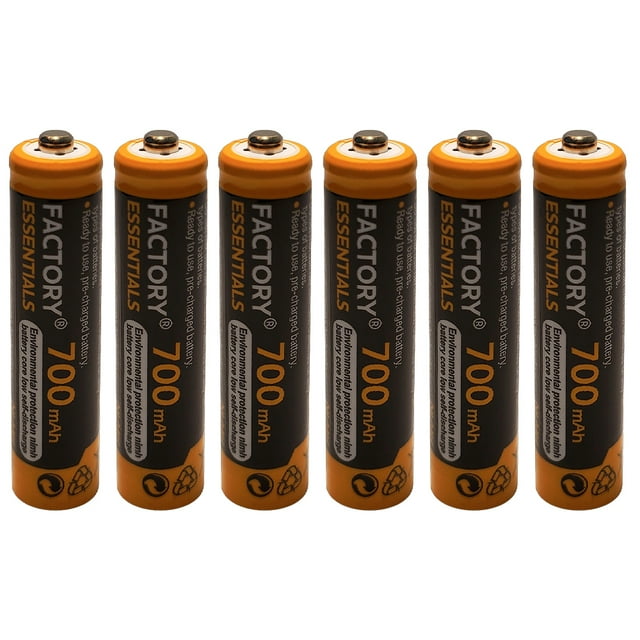 Fits Panasonic HHR65AAABU NiMH AAA Cordless Phone Battery 700mAh 1.2v 6Pack