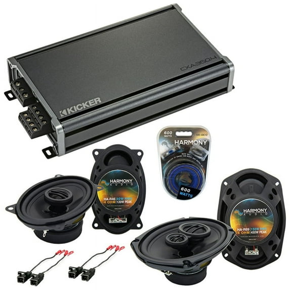 Fits Pontiac Grand AM 1992-1995 Speaker Upgrade Harmony R46 R69 & CXA360.4 Amp